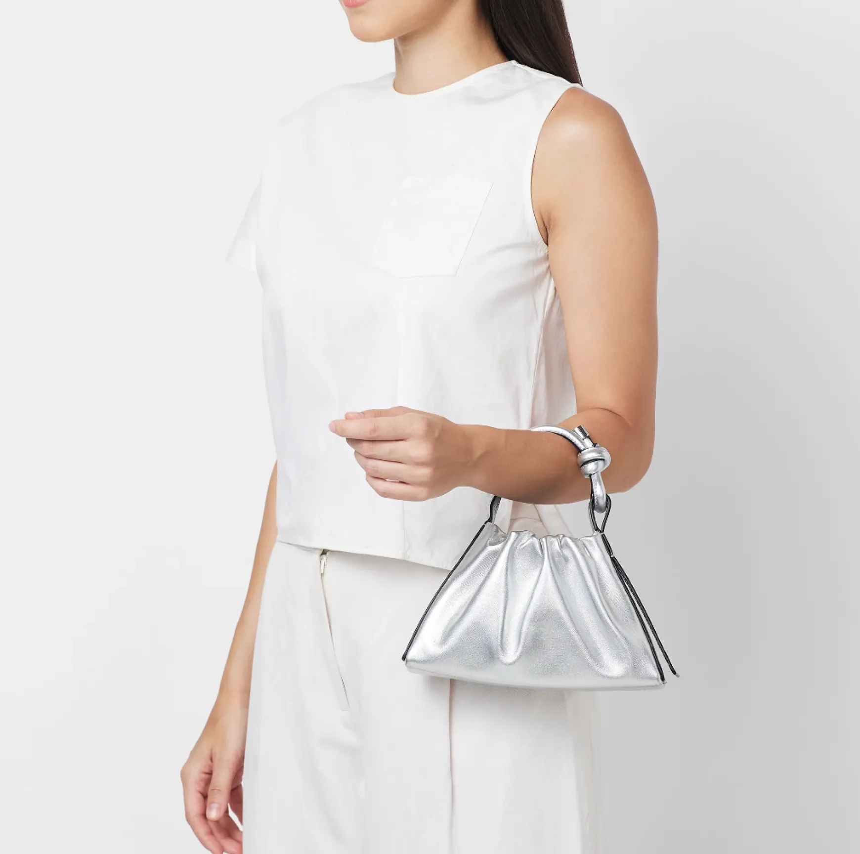 TINA BAGUETTE MINI SILVER
